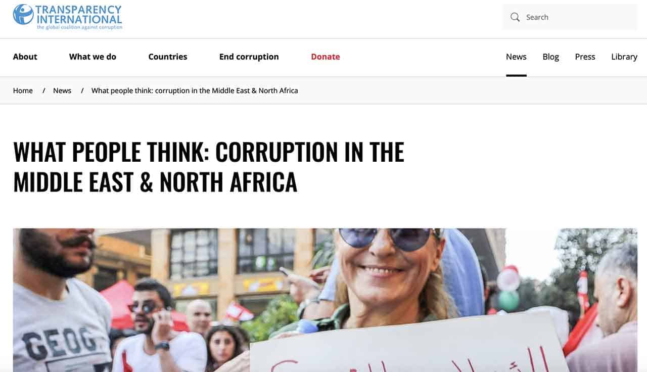Pour 78% des Libanais, les autorités ne luttent pas efficacement contre la corruption (Transparency International)