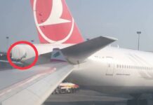 Un avion de la MEA endommage un autre de la Turkish Airlines au Nigéria Un avion de la MEA endommage un autre de la Turkish Airlines au Nigéria