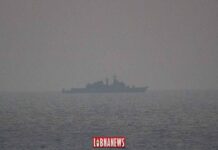 Un navire de la composante maritime de la FINUL, le jour de l'explosion du 4 août 2020.