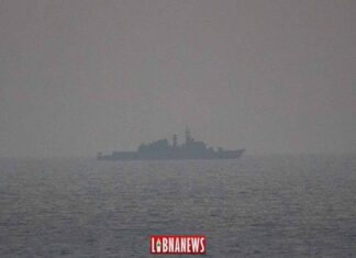 Un navire de la composante maritime de la FINUL, le jour de l'explosion du 4 août 2020.