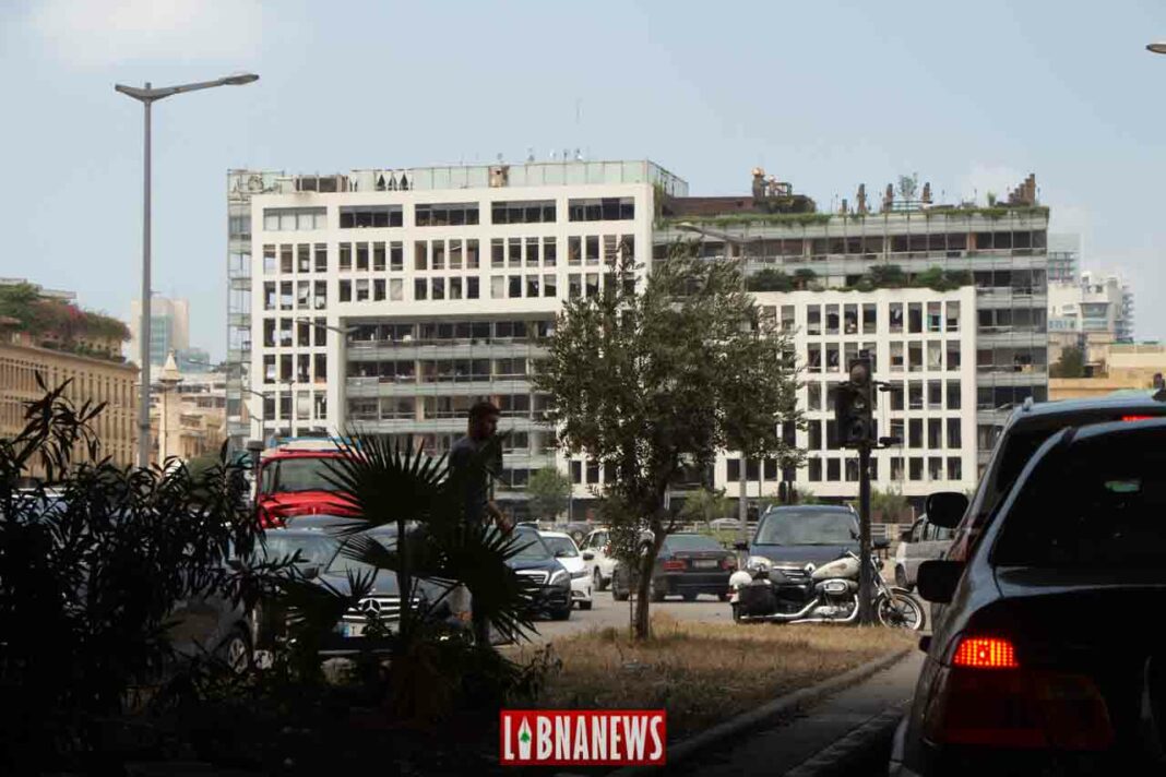The An Nahar building ravaged by the explosion of August 4, 2020. Photo credit: Francois el Bacha for Libnanews.com