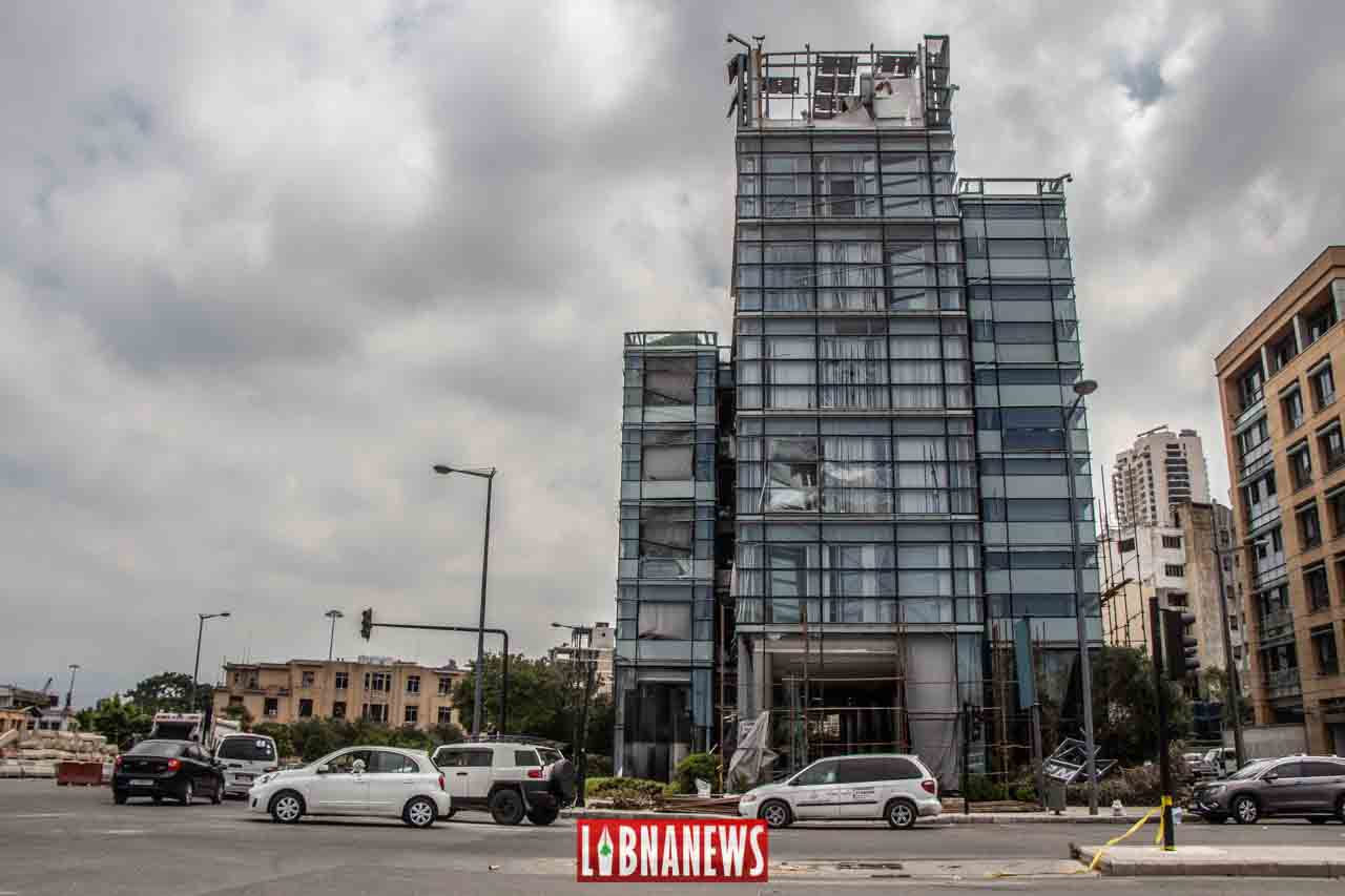 Le siège local de la CMA CGM à Beyrouth dévasté par l'explosion du 4 août 2020. crédit photo: François el Bacha pour libnanews.com. Tous droits réservés.