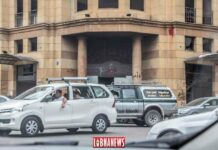 Le siège de l'Association des Banques du Liban après l'explosion du Port de Beyrouth. Crédit Photo: Libnanews.com