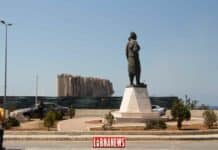 La statue de l'émigré, situé à proximité du Port de Beyrouth. Crédit Photo: Francois el Bacha pour Libnanews.com. Tous droits réservés.