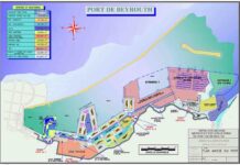 Exploit : le port de Beyrouth à nouveau opérationnel Carte du Port de Beyrouth avant l'explosion du 4 août 2020.