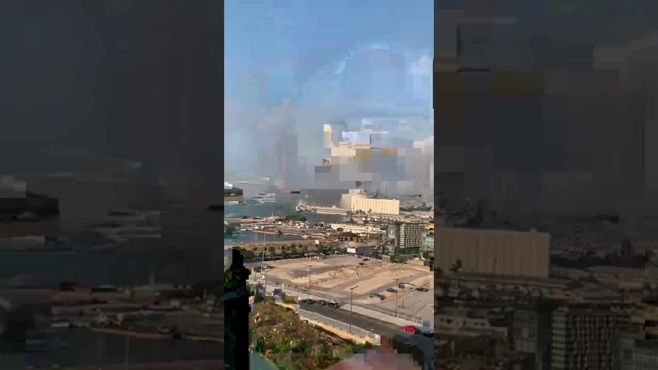 Le port de Beyrouth détruit par une explosion