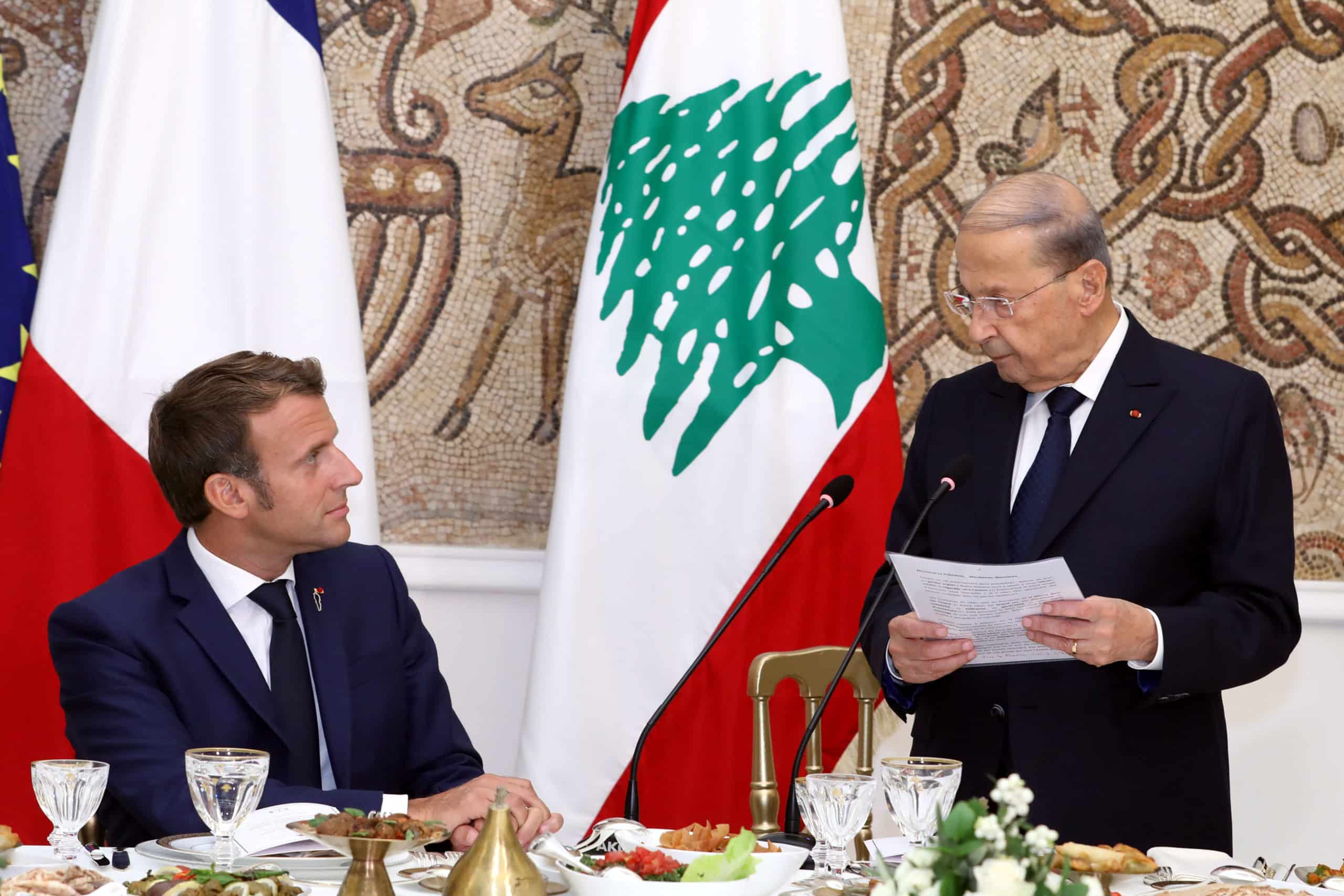 Aoun devant Macron se prononce une nouvelle fois pour un État laïc Aoun devant Macron se prononce une nouvelle fois pour un État laïc