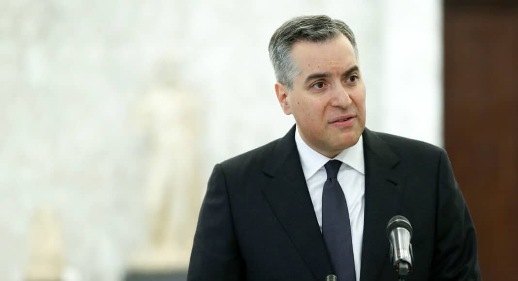 Le Premier Ministre Mustapha Adib lors sa nomination. Crédit Photo: Dalati & Nohra