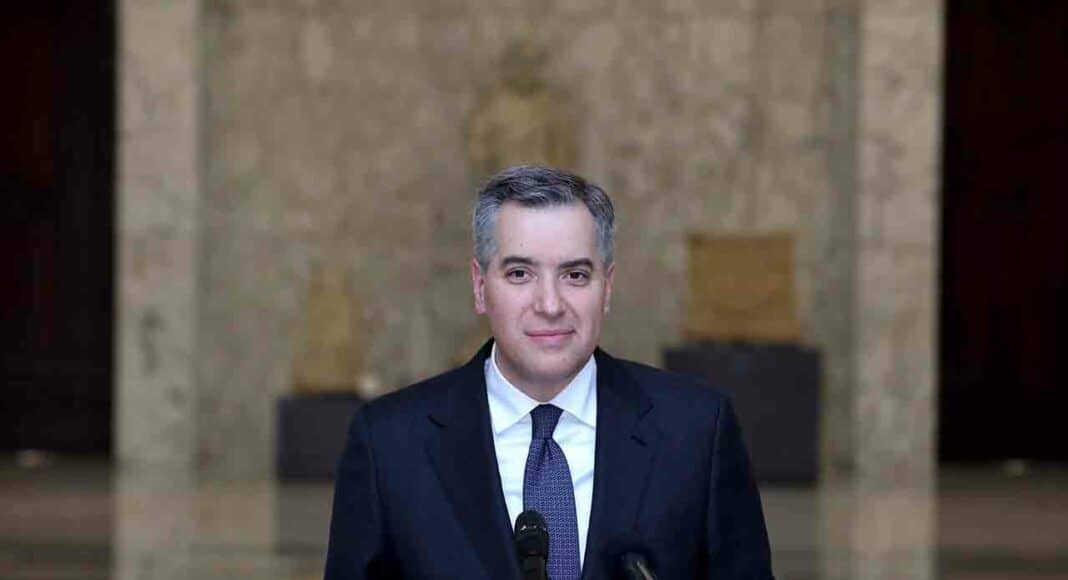 Le premier ministre désigné Mustapha Adib depuis le Palais de Baada. Crédit Photo: Dalati & Nohra.