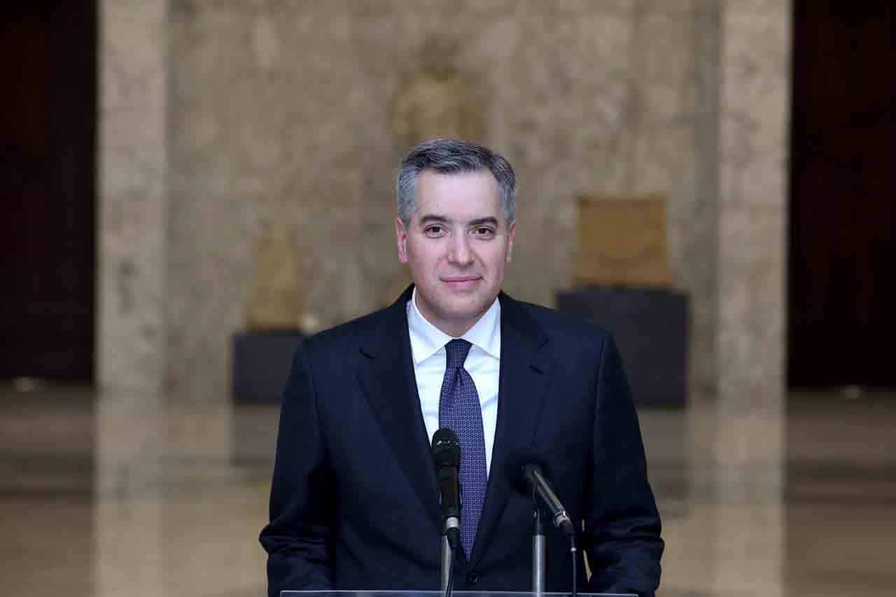 Le premier ministre désigné Mustapha Adib depuis le Palais de Baada. Crédit Photo: Dalati & Nohra.