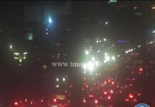 L'autoroute partiellement coupée à Jal el Dib