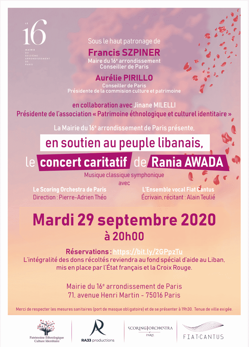 Concert caritatif de Rania Awada