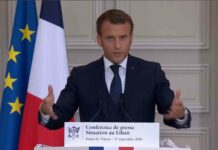 La France ; une puissance en perte d’équilibre Emmanuel Macron au Liban le 17 janvier