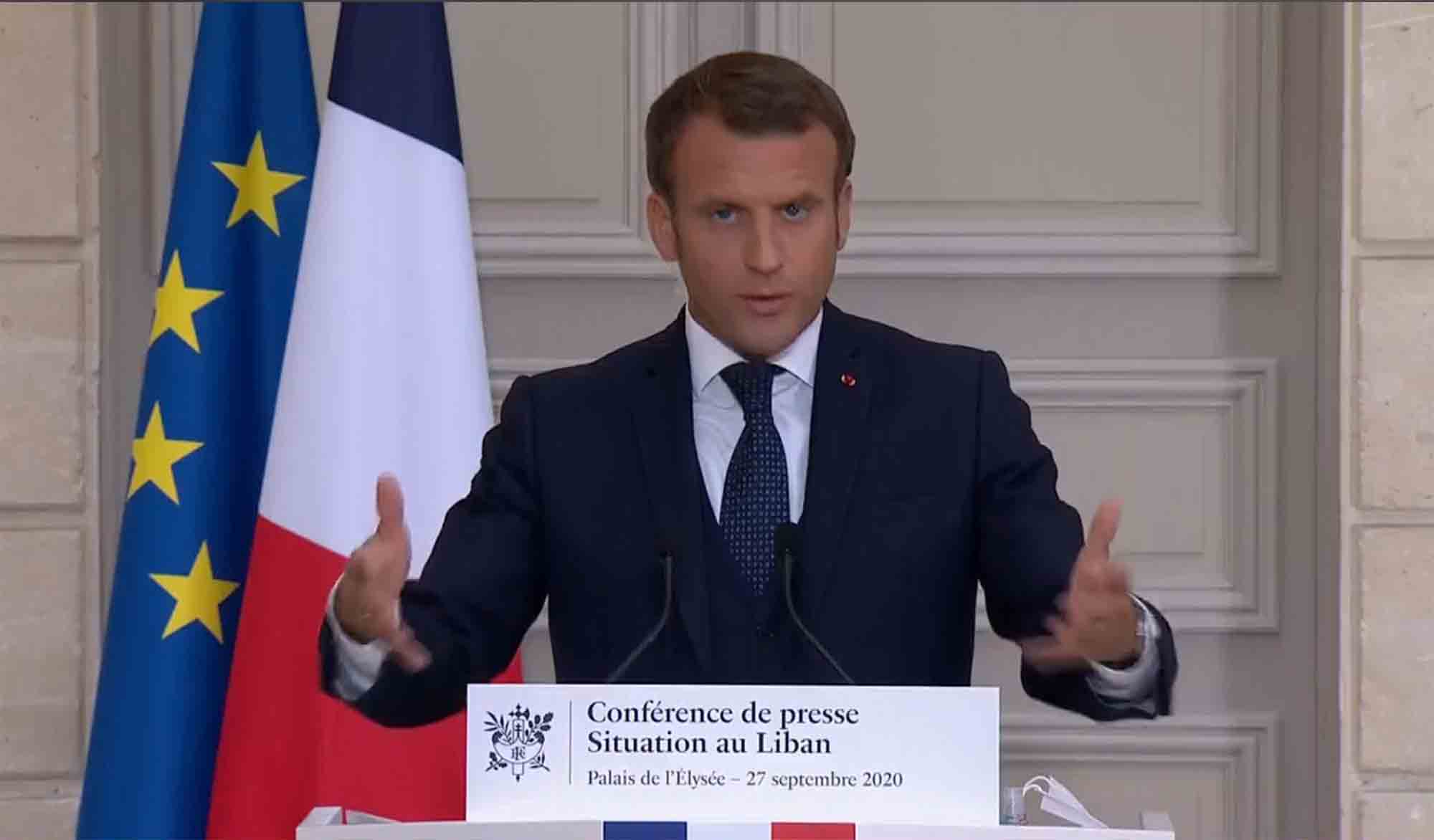 La France ; une puissance en perte d’équilibre Emmanuel Macron au Liban le 17 janvier