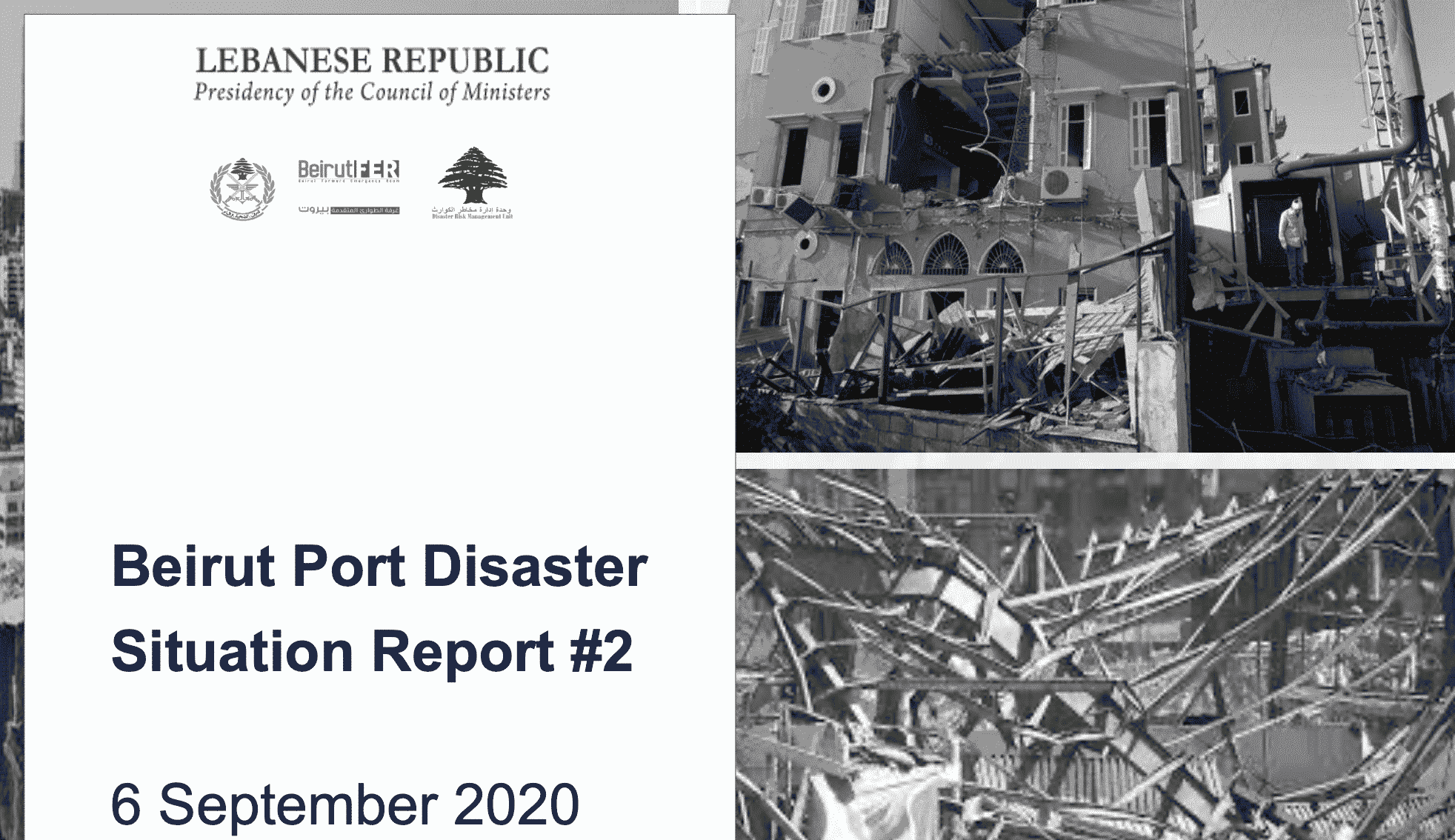 Nouveau rapport hebdomadaire concernant l'explosion du Port de Beyrouth