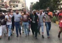 Une manifestation d'islamistes à Tripoli contre les caricatures de Charlie Hebdo, le 24 octobre 2020. Crédit Photo: NNA