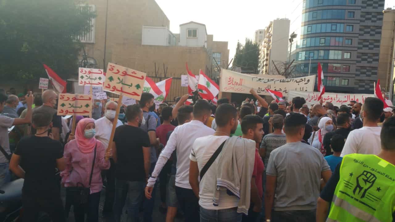 Liban: Des manifestations pour marquer la première année de la révolution La marche à Tripoli au Nord du Liban. Crédit Photo: NNA