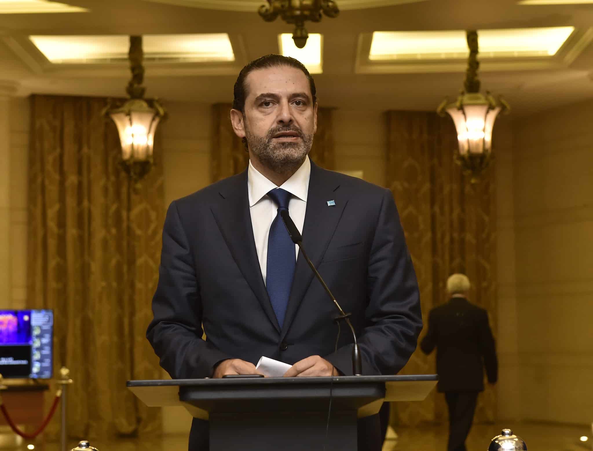Le premier ministre désigné Saad Hariri à l'issue des consultations parlementaires du 23 octobre 2020. Crédit Photo: Parlement Libanais