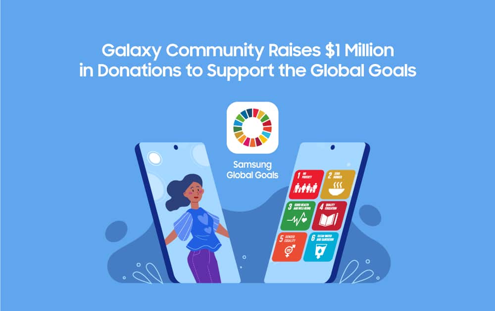 La communauté Samsung Galaxy a collecté 1 million de dollars pour soutenir les objectifs mondiaux