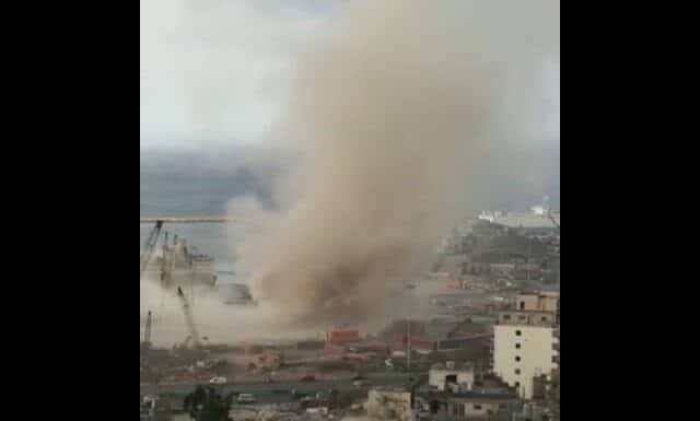 Une tornade ravage le port de Beyrouth