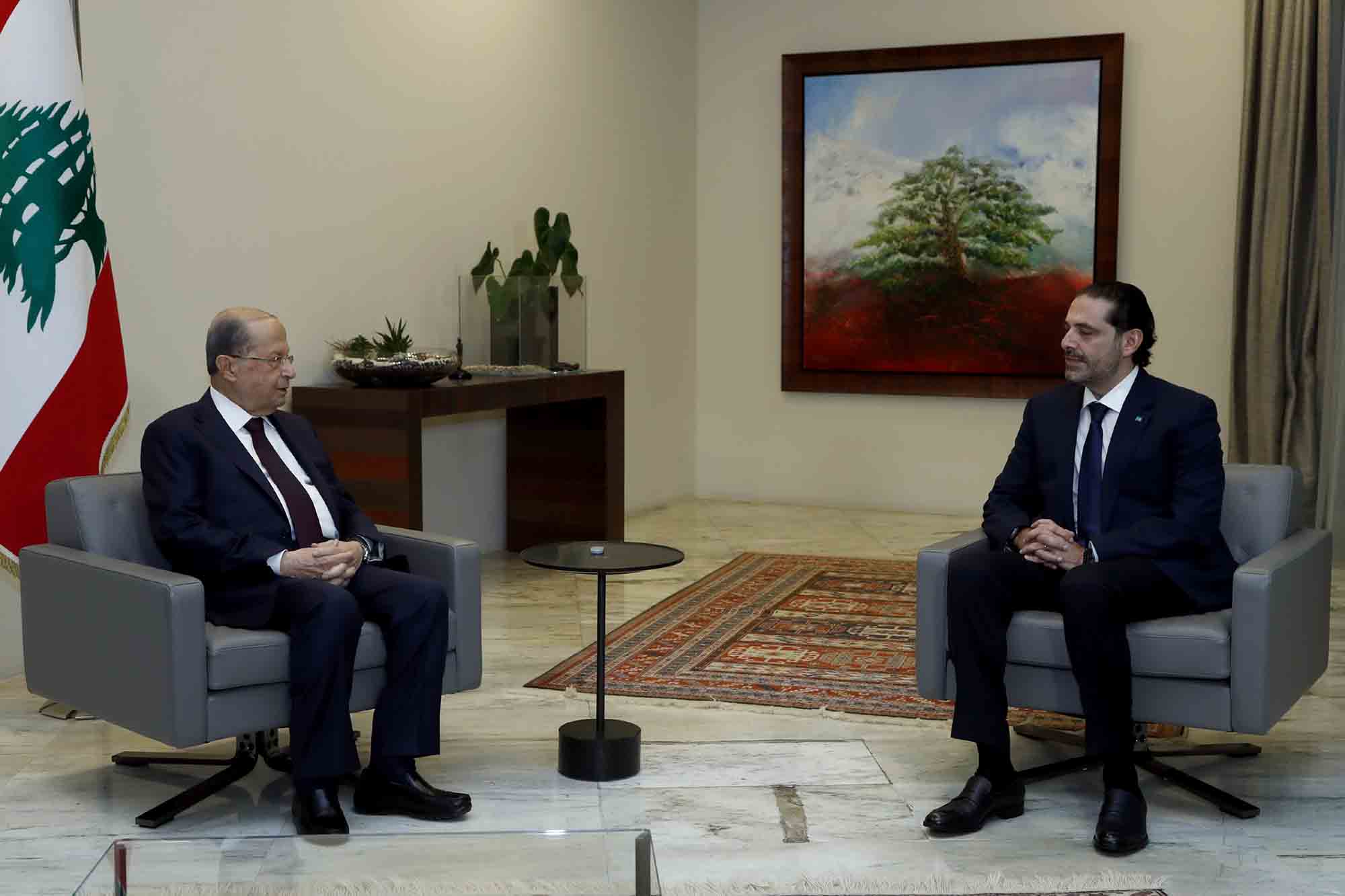 Saad Hariri quitte Baabda mais indique qu’il reviendra mercredi
