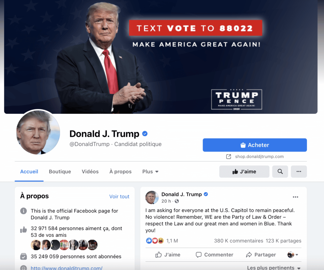 Donald Trump banni à vie de Facebook