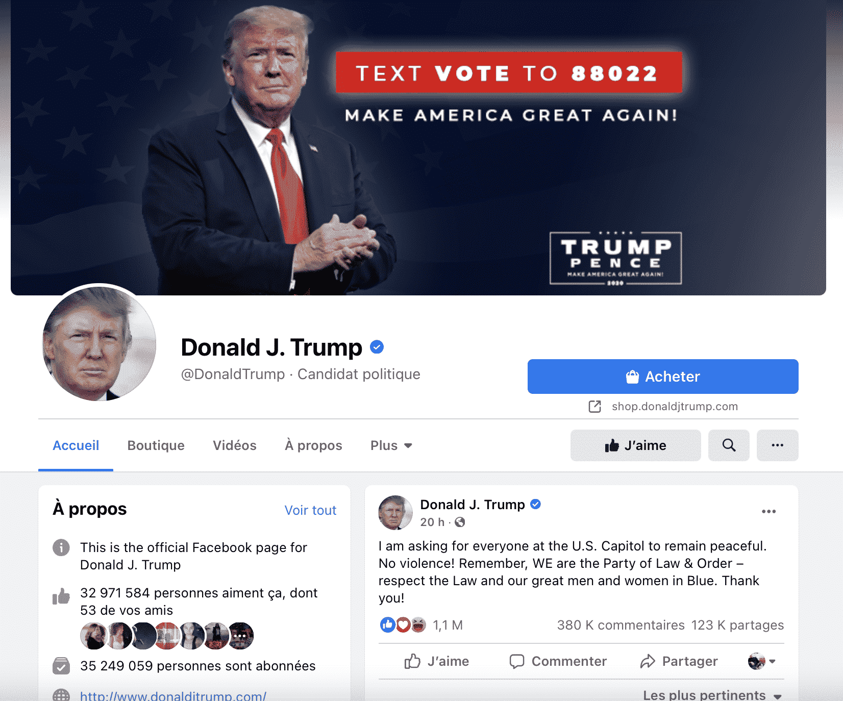 Donald Trump banni à vie de Facebook
