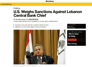 Riad Salamé menace de poursuites judiciaires Bloomberg et son correspondant local