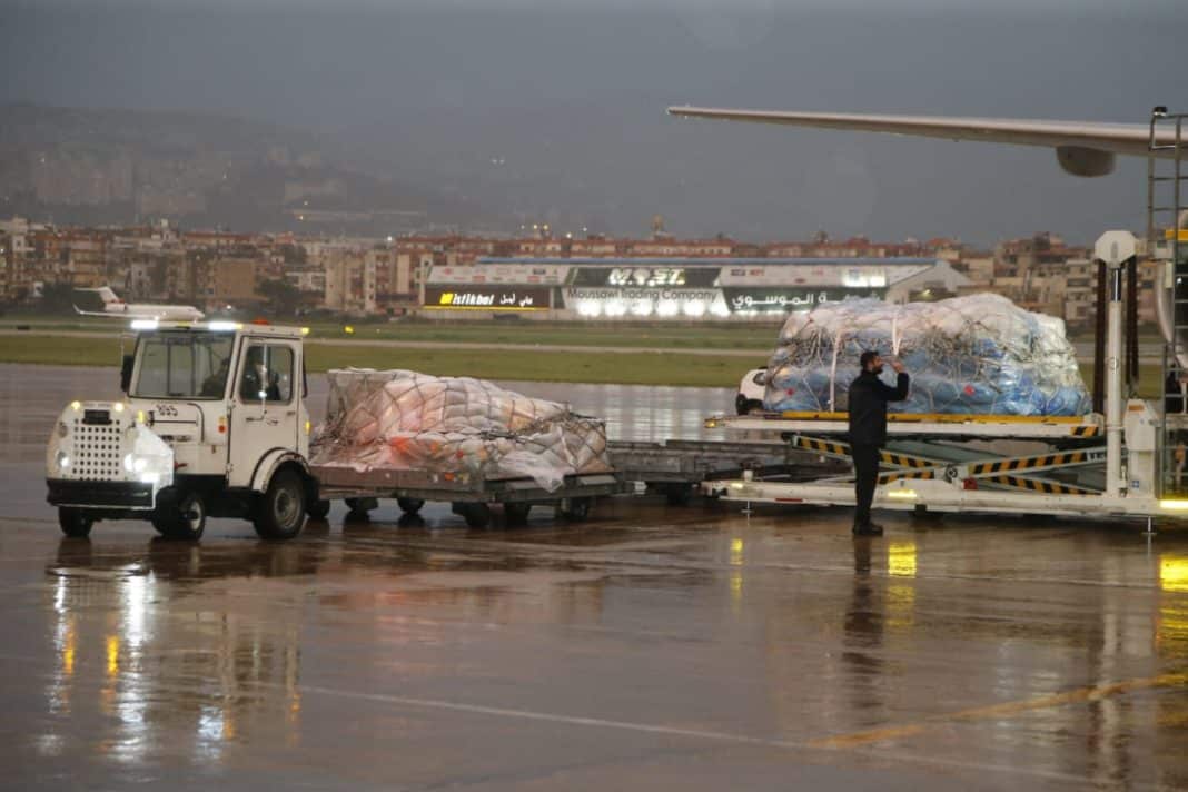 The arrival of the first batch of astrazeneca vaccine at Beirut International Airport. Photo credit: NNA