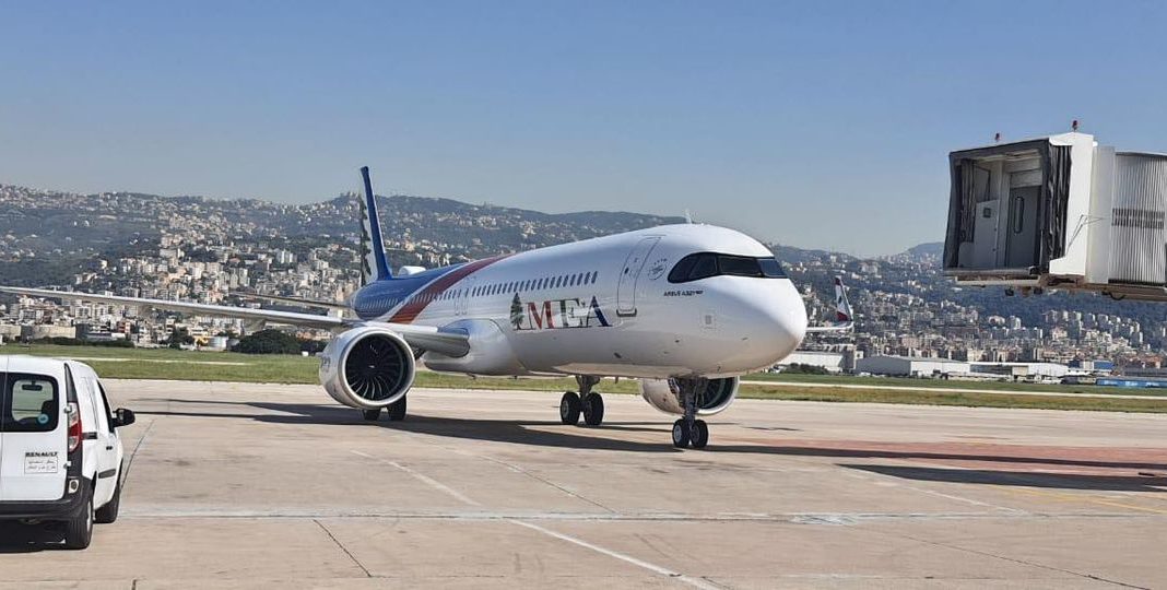 Le 8ème Airbus A321 reçu par la MEA. Source Photo: Lebanese spotters
