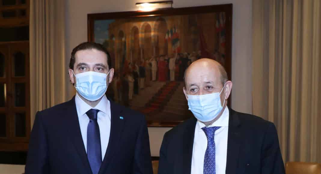 Dalati Saad Hariri Jean Yves le Drian May 6.jpg