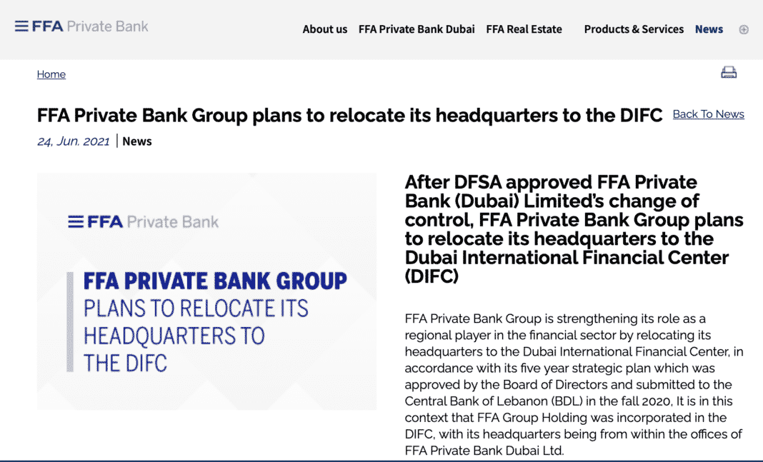 The FFA relocates its head office to Dubai