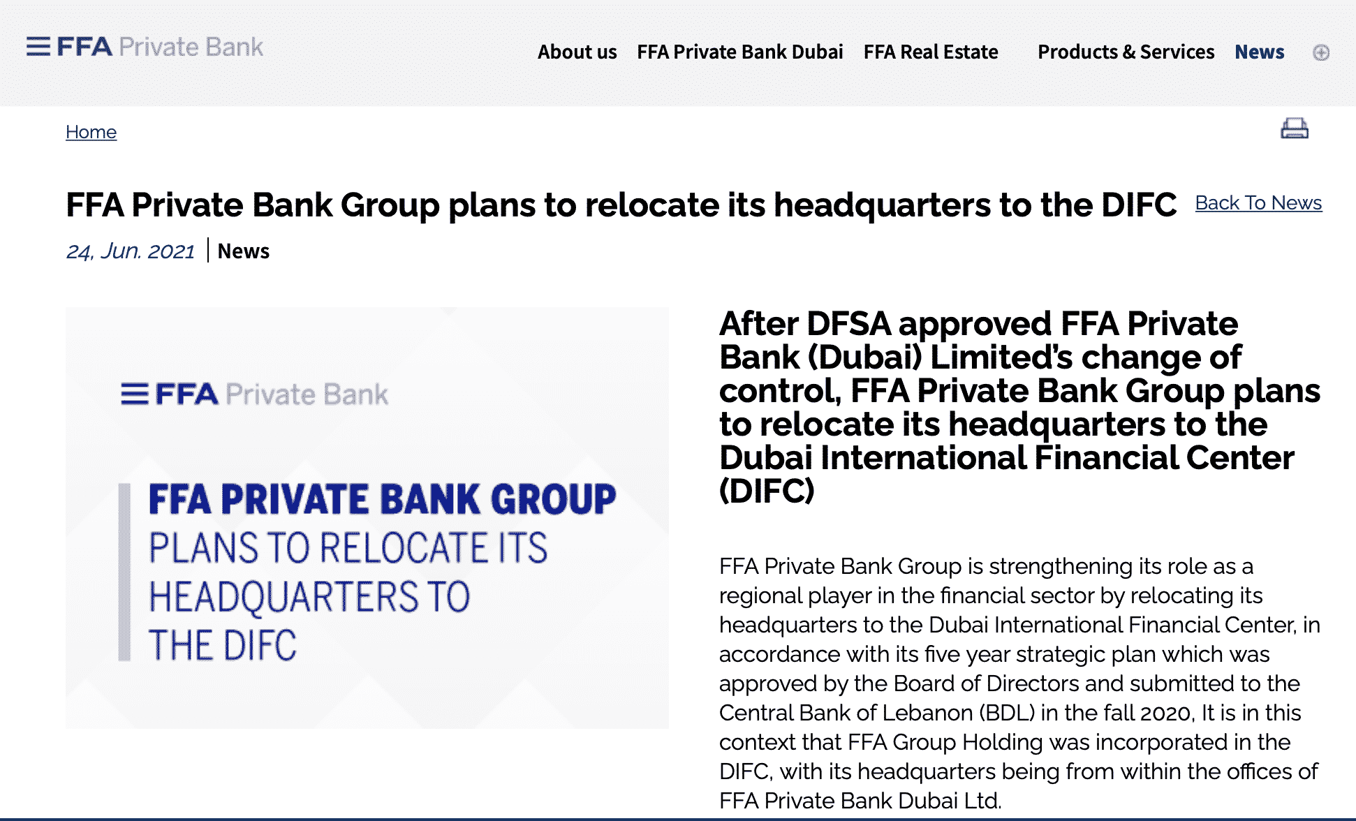 The FFA relocates its head office to Dubai