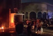 هجوم المتظاهرين على فروع مصرف لبنان في طرابلس وصعدة