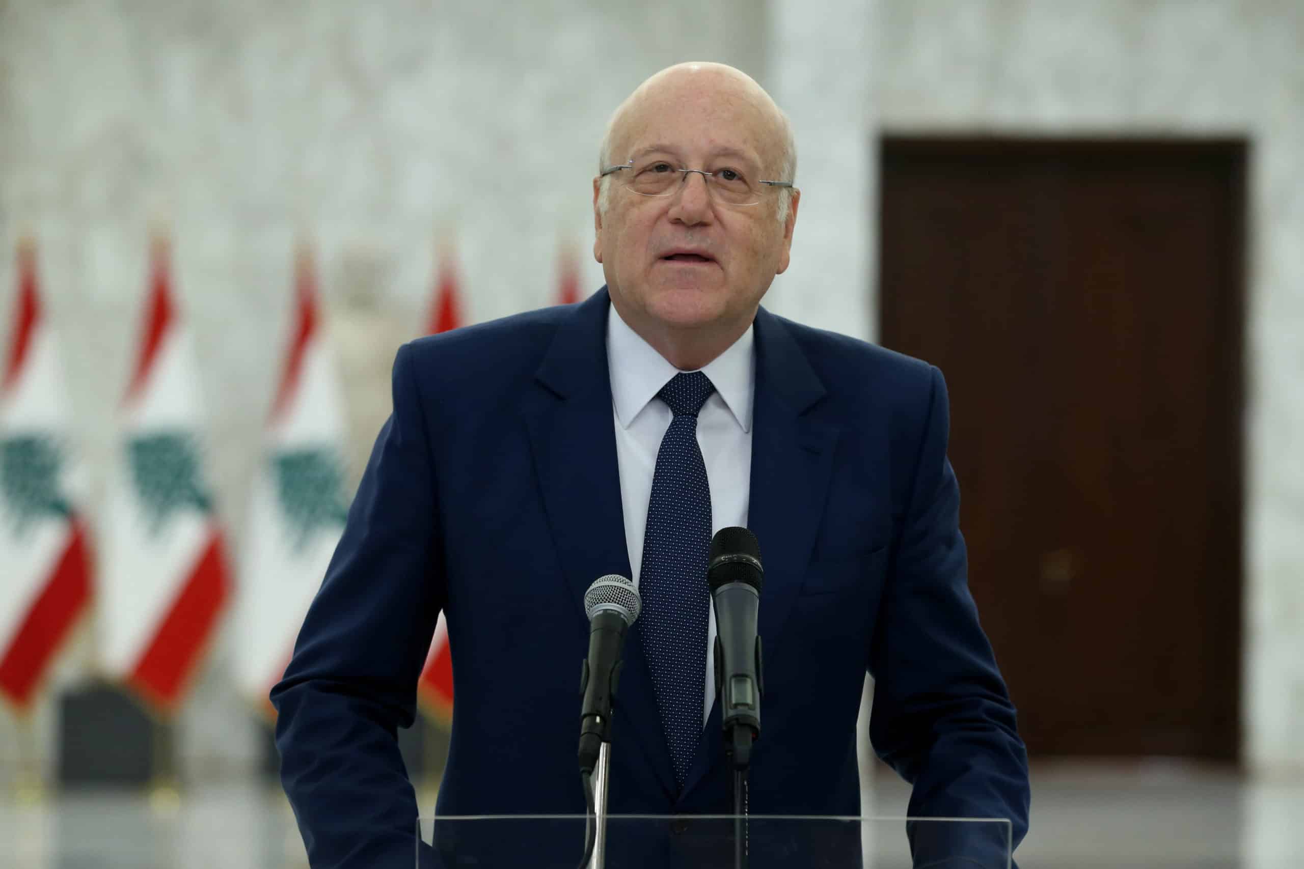 Najib Mikati: We seek to form a government confirms to the French initiative Najib Mikati: We seek to form a government confirms to the French initiative