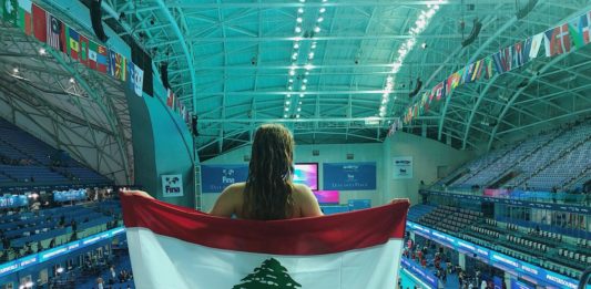 La nageuse Marie Khoury. Source photo: Facebook