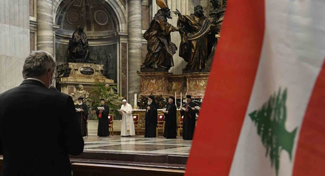 Pope Francis during the day of prayer dedicated to Lebanon, July 1, 2021. Photo Credit: Vatican.va