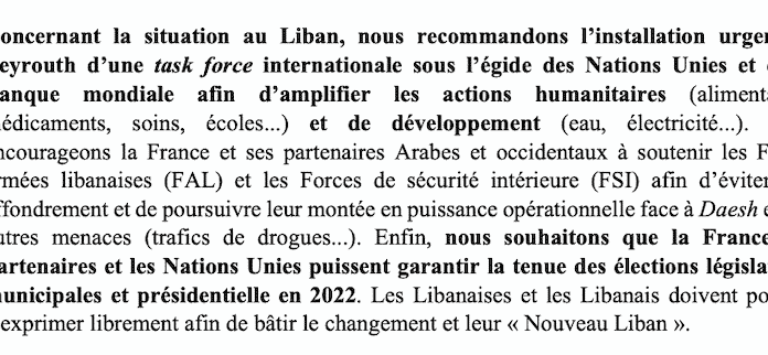 La commission parlementaire de la défense se prononce pour une task force humanitaire au Liban