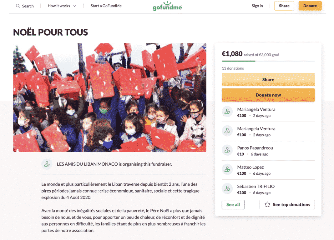 Une association monégasque lance une cagnotte pour gâter les enfants Libanais à Noël