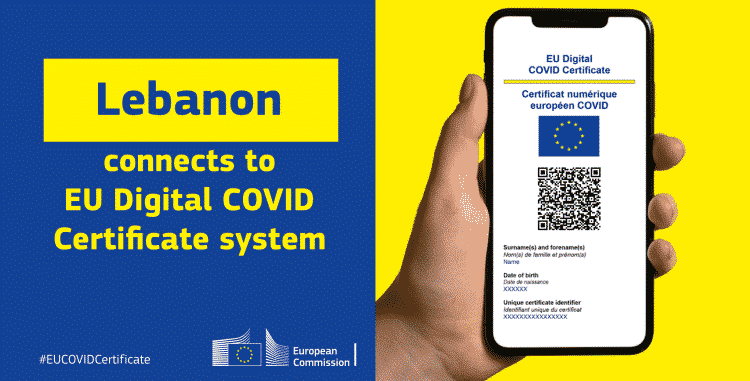 Lebanon connected to the European COVID vaccination certification system