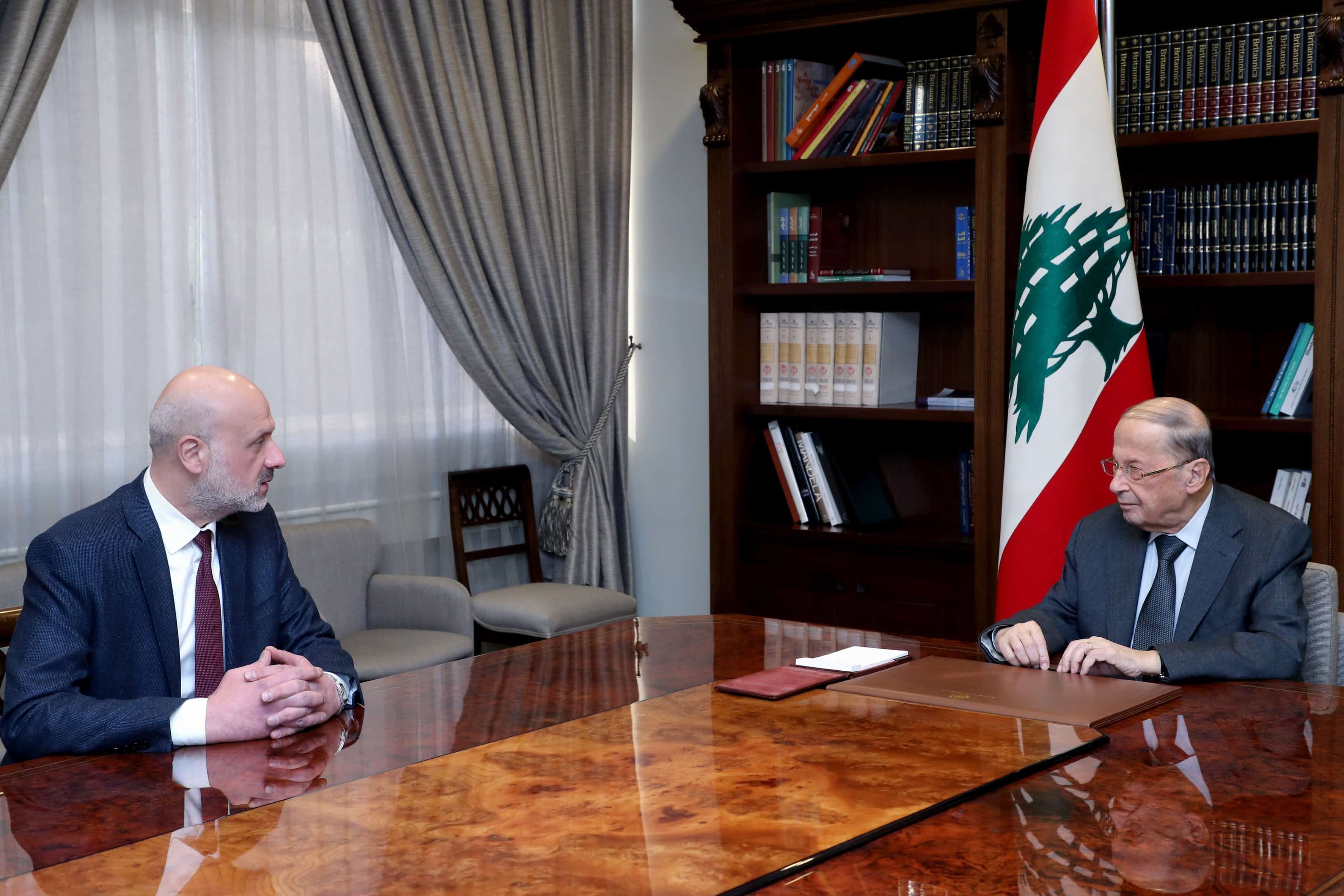 Dalati President Michel Aoun meets Minister Bassam Mawlawi