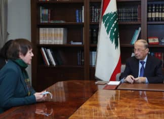 Dalati President Michel Aoun meets Mrs Joanna Wronecka