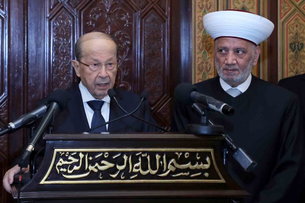 Dalati President Michel Aoun meets Mufti Abdel Latif Derian