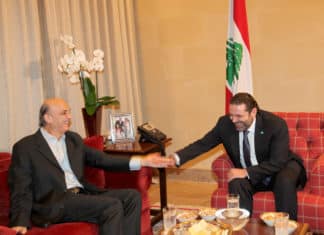 Former Pr Minister Saad Hariri meets Mr Samir Geagea, October 21, 2016. Dalati & Nohra