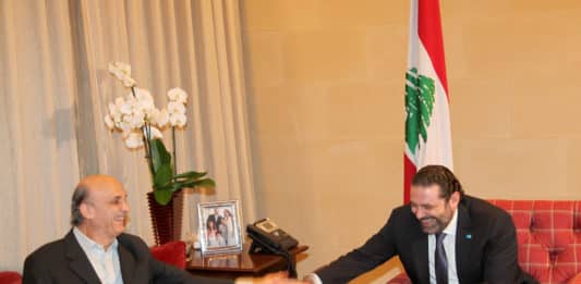 Former Pr Minister Saad Hariri meets Mr Samir Geagea, October 21, 2016. Dalati & Nohra