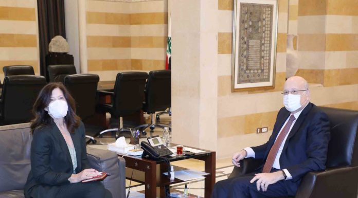 Pr Minister Najib Mikati meets US Ambassador. Photo Credit: Dalati & Nohra