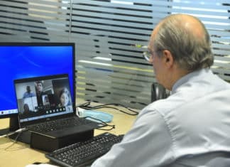 Le vice-premier ministre Saadé Chami lors d'un round des négociations avec le FMI, le 24 janvier 2022