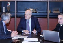 Dalati Pr Minister Najib Mikati meets Minister Walid Fayad