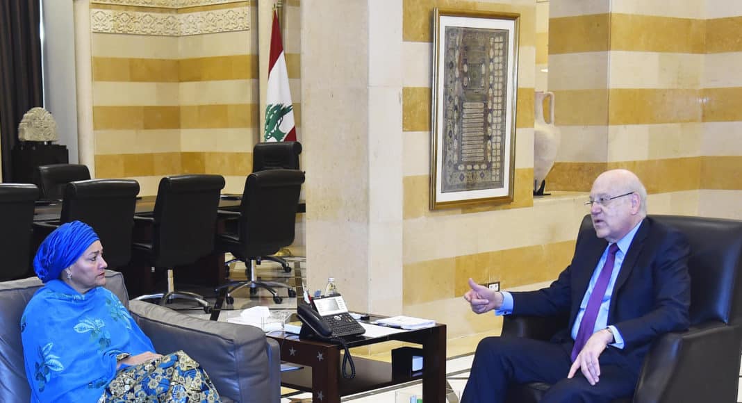 Pr Minister Najib Mikati meets a Delegation from United Nation