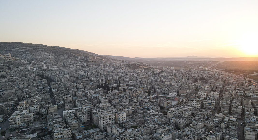 city road landscape building